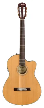 Fender CN-140SCE Nylon Concert Natural com Estojo