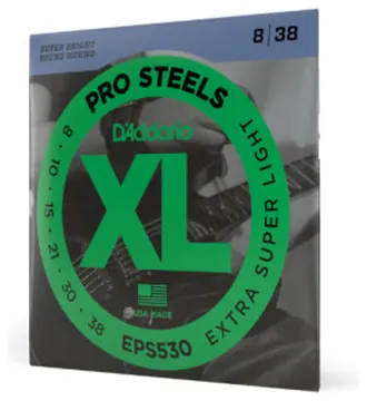 Daddario D'Addario EPS530 08-38 Extra Super Light, XL ProSteels Electric Guitar Strings