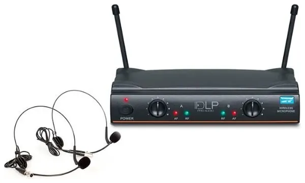 DLP Microfone Sem Fio DLP HSD2 UHF Headset Duplo