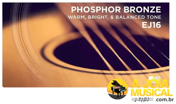 DAddario Encordoamento DAddario EJ16 012 Phosphor Bronze para Violão Aço