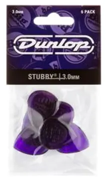 Blister plettri Dunlop 474P3.0 Stubby Jazz 6pz 3mm