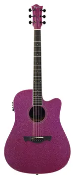 Tagima Safir DPSK Deep Purple Sparkle Eletroacústico Folk Aço