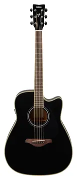 Yamaha FGC-TA BL TransAcoustic Dreadnought Elektro-Akustik-Gitarre, black