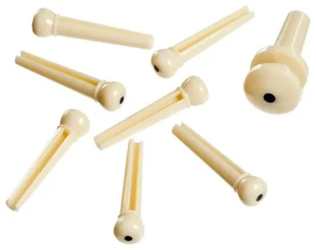 Planet Waves Ivory Coloured Acoustic Guitar Bridge Pin End Set PWPS12