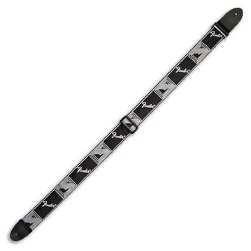 Correia Fender para Guitarra Preta Cinza Cinza