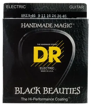 DR STRINGS BKE-9 Black Beauties Electric Lite - Muta corde per chitarra elettrica 09 42