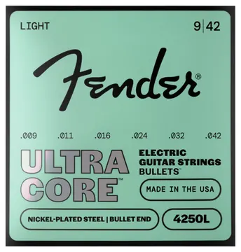 Fender 4250 Ultracore Guitar Strings Nickel Plated Steel Bullet End 4250L Gauges 009-042