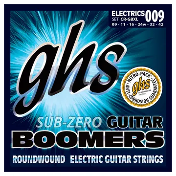 GHS CR-GBXL SUB-ZERO BOOMERS Muta di corde per chitarra elettrica Extra Light 009-042