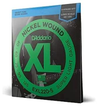 D'Addario EXL220/5 Super Light 40-125