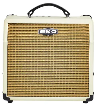 Eko AC15 Amplificatore combo per Chitarra, da 15w RMS e con cono da 6,5", Crema