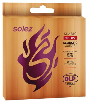Solez Encordoamento Violão Aço Solez SLAB010 Brass .010