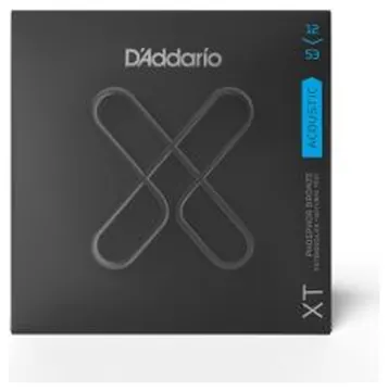 D'Addario XT Phosphor Bronze Light Acoustic Guitar Strings, 12-53, XTAPB1253