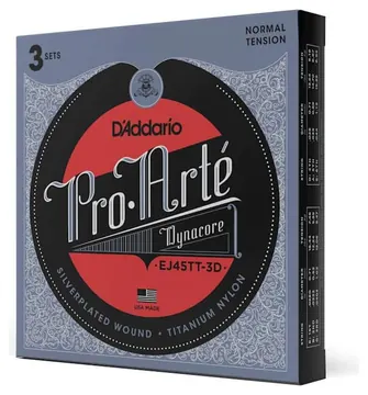 D'Addario EJ45TT Normal Tension, Pro-Art Dynacore Classical Strings 3-Pack