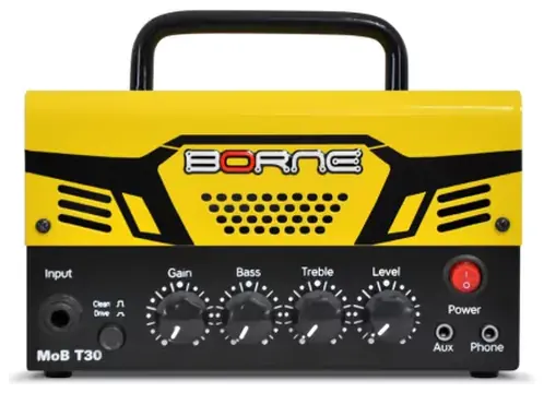 Borne Mini Cabeçote Borne Mob T30 Guitarra 30w Rms Amarelo (5587)