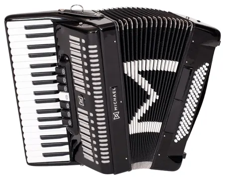 Michael Acordeon Michael Acm8007N Spb De 80 Baixos Preto Sólido