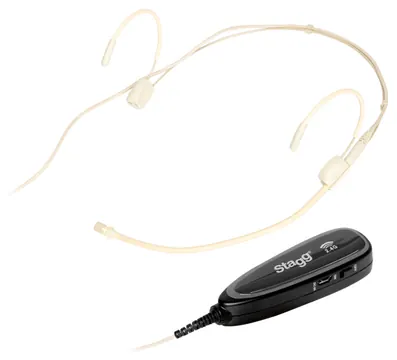 Stagg SUW 12H-BE Draadloze microfoonheadset, huidkleurig, met zender en ontvanger