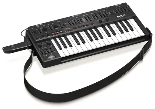 Behringer MS1 BK Sintetizzatore Analogico 32 Tasti SEMI-PESATI Arpeggiatore E Sequencer Incorporati