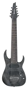 Ibanez RG9PB Axion Label 9-String - Transparent Grey Flat
