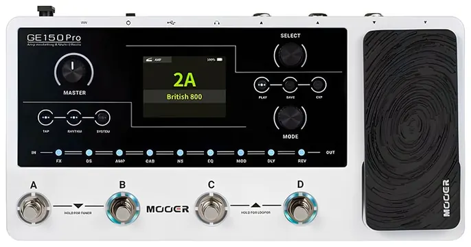 Mooer Pedaleira Mooer GE150 Pro Multiefeitos Para Guitarra