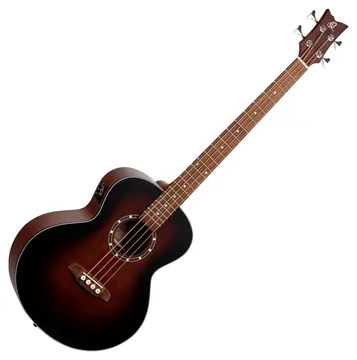 Ortega D7E-BFT-4 Deep Series Medium Scale Elektro-Akustik-Bass, Bourbon Fade