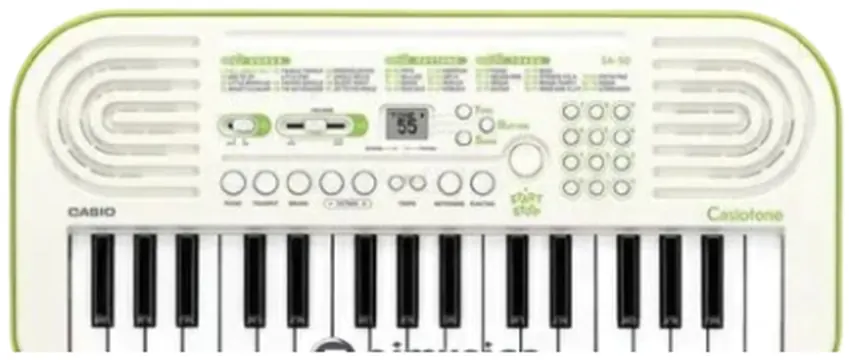 Casio Teclado Infantil Casiotone SA-50 H2 32 Teclas Portátil Branco e Verde