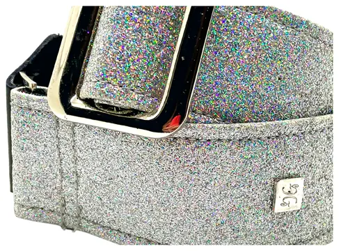 Get'M Get'M Gorgi Glitter Silver Hologram Gurt
