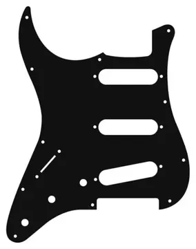 Boston Sl213MC Pickguard For Left Handed Strat 2 Ply Mirror Chrome