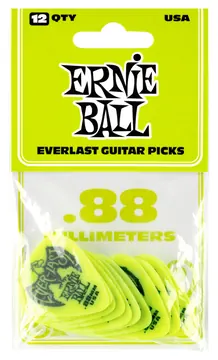 Ernie Ball 9191 Everlast Pick Pack 0,88mm Plektren, grün (12Stück)