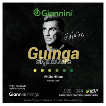 Giannini Encordoamento Tensao Alta Guinga Nylon Giannini Sscgg