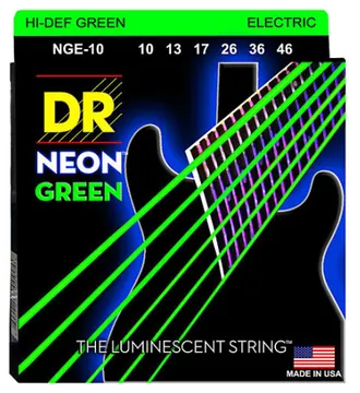 DR Strings Neon Green NGE-10 Medium