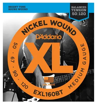 D'Addario EXL160BT Balanced Tension Bass Guitar Strings 50-120