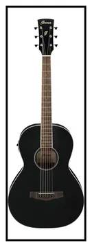 Ibanez PN14MHE WK Weathered Black OPEN PORE CHITARRA ACUSTICA ELETTRIFICATA