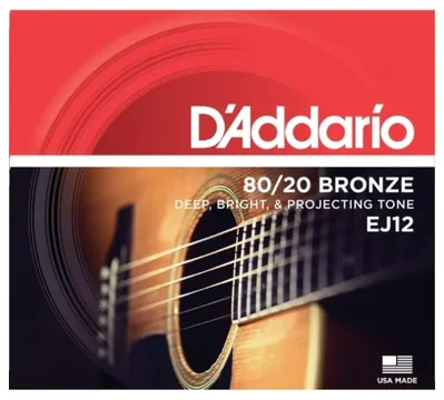 D'addario Encordoamento D'addario Violão Aço EJ12 80/20