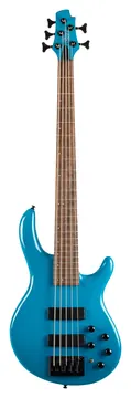 Cort C5 Deluxe CBL Artisan 5-Saiter E-Bass, candy blue