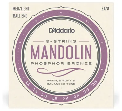 D'Addario 11-38 Medium/Light, Ball End, Phosphor Bronze