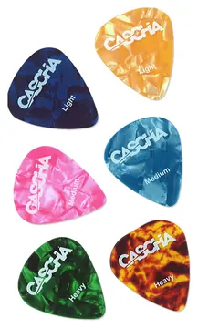 Cascha HH 2192 Celluloid Guitar Pick Set Plektren (48Stück)