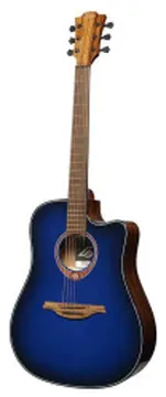 Acus Sound Engineering LAG GUITARS Tramontane Special Edition T-BLUE-DCE Blue Burst Dreadnought Cutaway EQ