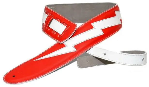 Bourbon Strap Flash Red Gitarrengurt Leder
