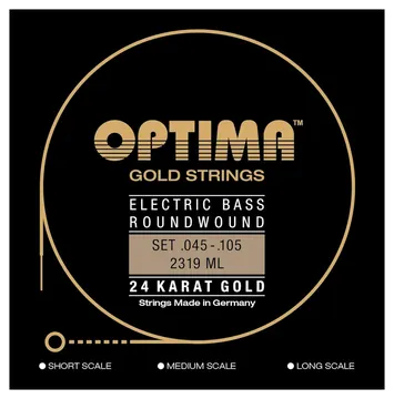 Optima 2319 ML Gold Strings Bass Set 045-105 Roundwound. Saiten für E-Bass