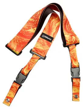 DiMarzio Cliplock Steve Vai Guitar Strap Orange Universe DD2245