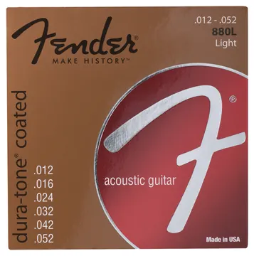 Fender 880L 80/20 Coated Acoustic Guitar String Set | 12-52 Gauge