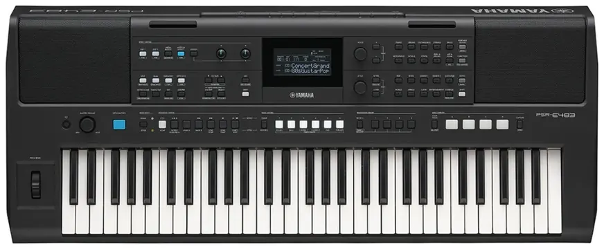 Yamaha Teclado Yamaha PSR-E483 Arranjador de 61 Teclas Preto C/ Fonte