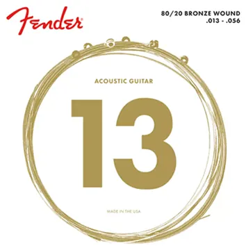 Fender 80/20 Bronze Acoustic Guitar Strings 013-056