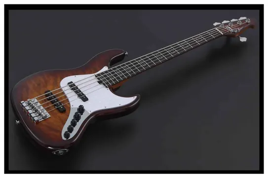 Keipro KJB5-Deluxe Pro Q-R Act HTSB Bass Guitar