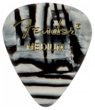 Fender Pua Zebra Celluloid Medium 12