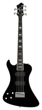 Hagstrom Nekromant 5 LH -09 E-Bass, lefthand, black gloss