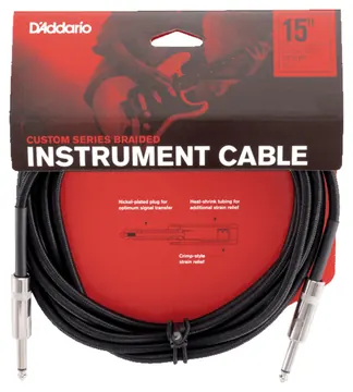 Daddario D'Addario PW-BG-15BK Tweed 4,57mt