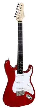 Giannini G-100 Stratocaster Translucent Red White Tr/wh (8158)