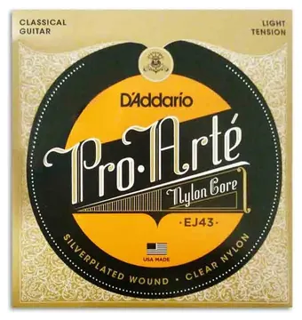 Jogo de Cordas Daddário EJ43 Guitarra Clássica Nylon Tensão Light