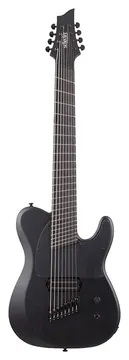 Schecter Pt-8 Zwart multiscale OPS satijnzwart met open poriën